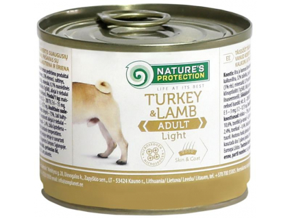 Nature's Protection Dog Light krůta/jehně konzerva 200g z kategorie Chovatelské potřeby a krmiva pro psy > Krmiva pro psy > Konzervy pro psy