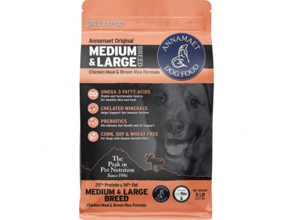 Annamaet Medium&Large Breed 2,27 kg (5lb) z kategorie Chovatelské potřeby a krmiva pro psy > Krmiva pro psy > Granule pro psy