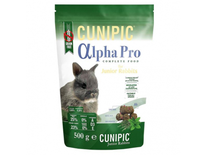 Cunipic Alpha Pro Rabbit Junior - králík mladý 500 g z kategorie Chovatelské potřeby a krmiva pro hlodavce a malá zvířata > Krmiva pro hlodavce a malá zvířata