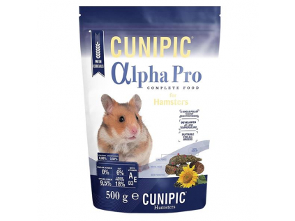 Cunipic Alpha Pro Hamster - křeček 500 g z kategorie Chovatelské potřeby a krmiva pro hlodavce a malá zvířata > Krmiva pro hlodavce a malá zvířata