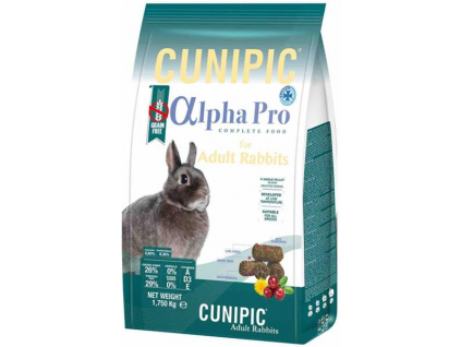 Cunipic Alpha Pro Rabbit Adult - králík dospělý 1,75 kg z kategorie Chovatelské potřeby a krmiva pro hlodavce a malá zvířata > Krmiva pro hlodavce a malá zvířata