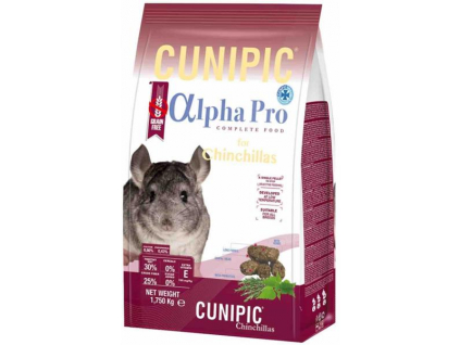 Cunipic Alpha Pro Chinchilla - činčila 1,75 kg z kategorie Chovatelské potřeby a krmiva pro hlodavce a malá zvířata > Krmiva pro hlodavce a malá zvířata