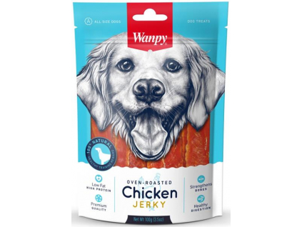 Wanpy Dog Chicken Jerky 100 g z kategorie Chovatelské potřeby a krmiva pro psy > Pamlsky pro psy > Sušená masíčka pro psy