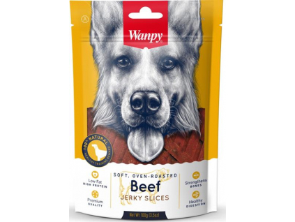 Wanpy Dog Soft Beef Jerky Slices 100 g z kategorie Chovatelské potřeby a krmiva pro psy > Pamlsky pro psy > Sušená masíčka pro psy