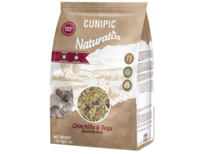 Cunipic Naturaliss Chinchilla & Degu - činčila a osmák 1,81 kg z kategorie Chovatelské potřeby a krmiva pro hlodavce a malá zvířata > Krmiva pro hlodavce a malá zvířata