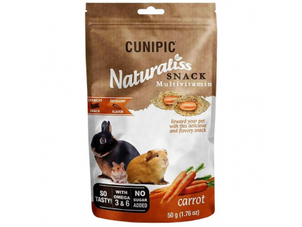 Cunipic Naturaliss snack Multivitamin pro drobné savce 50 g z kategorie Chovatelské potřeby a krmiva pro hlodavce a malá zvířata > Pamlsky pro hlodavce