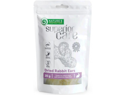 Nature's Protection Superior Care Dog Snack králičí uši 20 g z kategorie Chovatelské potřeby a krmiva pro psy > Pamlsky pro psy > Sušené vnitřnosti, kosti pro psy