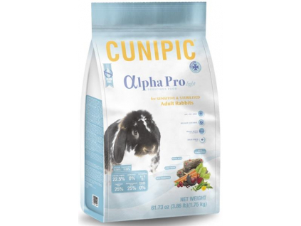 Cunipic Alpha Pro Rabbit Light/Sensitive - králík 1,75kg z kategorie Chovatelské potřeby a krmiva pro hlodavce a malá zvířata > Krmiva pro hlodavce a malá zvířata
