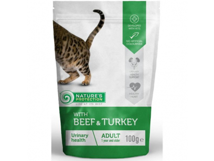 Nature's Protection Cat kapsička Urinary beef&turkey 100g z kategorie Chovatelské potřeby a krmiva pro kočky > Krmivo a pamlsky pro kočky > Kapsičky pro kočky