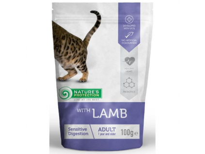 Nature's Protection Cat kapsička Sensitive Digestion with Lamb 100g z kategorie Chovatelské potřeby a krmiva pro kočky > Krmivo a pamlsky pro kočky > Kapsičky pro kočky