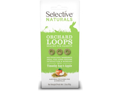 Supreme Selective Naturals snack Orchard Loops 80g z kategorie Chovatelské potřeby a krmiva pro hlodavce a malá zvířata > Pamlsky pro hlodavce