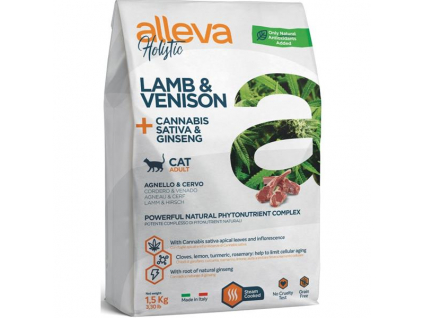 ALLEVA HOLISTIC Cat Dry Adult Lamb&Venison 1,5kg z kategorie Chovatelské potřeby a krmiva pro kočky > Krmivo a pamlsky pro kočky > Granule pro kočky