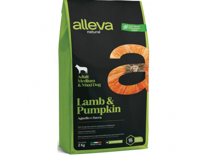 ALLEVA NATURAL Dog Dry Adult Lamb&Pumpkin Medium/Maxi 2kg z kategorie Chovatelské potřeby a krmiva pro psy > Krmiva pro psy > Granule pro psy