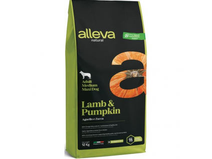 ALLEVA NATURAL Dog Dry Adult Lamb&Pumpkin Medium/Maxi 12kg z kategorie Chovatelské potřeby a krmiva pro psy > Krmiva pro psy > Granule pro psy