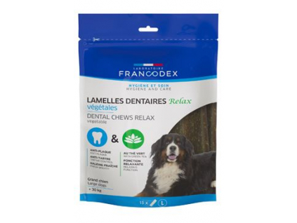 Francodex Relax žvýkací plátky L pro psy 15ks z kategorie Chovatelské potřeby a krmiva pro psy > Hygiena a kosmetika psa > Péče o psí zuby