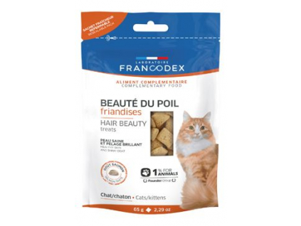 Francodex Pochoutka Hair Beauty pro kočky a koťata 65g z kategorie Chovatelské potřeby a krmiva pro kočky > Krmivo a pamlsky pro kočky > Veterinární diety pro kočky