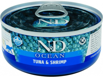 N&D CAT OCEAN Adult Tuna & Shrimp 70g