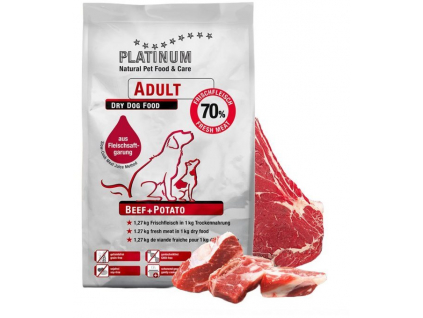 Platinum Natural Adult Beef 1,5 kg z kategorie Chovatelské potřeby a krmiva pro psy > Krmiva pro psy > Granule pro psy