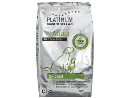 Platinum Natural Adult Chicken 1,5 kg z kategorie Chovatelské potřeby a krmiva pro psy > Krmiva pro psy > Granule pro psy