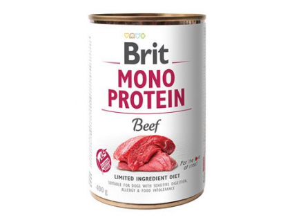 Brit Dog Mono Protein Beef konzerva hovězí 400g z kategorie Chovatelské potřeby a krmiva pro psy > Krmiva pro psy > Konzervy pro psy