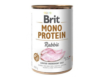 Brit Dog Mono Protein Rabbit konzerva králík 400g z kategorie Chovatelské potřeby a krmiva pro psy > Krmiva pro psy > Konzervy pro psy