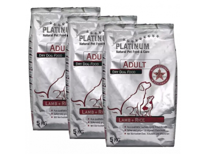 Platinum Natural Adult Lamb 3x5 kg z kategorie Chovatelské potřeby a krmiva pro psy > Krmiva pro psy > Granule pro psy