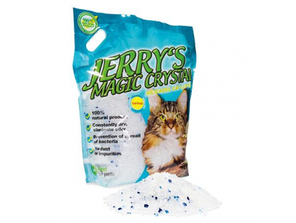 Kočkolit Jerrys Magic Crystals 8l Cool Fresh z kategorie Chovatelské potřeby a krmiva pro kočky > Toalety, steliva pro kočky > Steliva kočkolity pro kočky