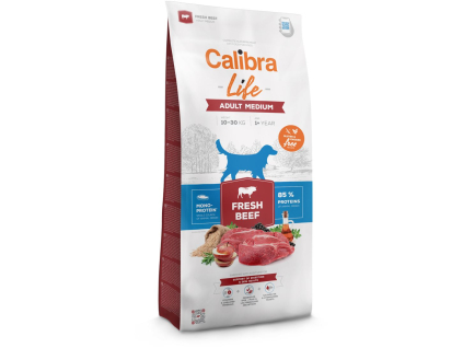 138220 Calibra Dog Life Adult Medium Fresh Beef 12kg