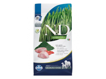 N&D SPIRULINA DOG Adult M/L Lamb & Wolfberry 2kg z kategorie Chovatelské potřeby a krmiva pro psy > Krmiva pro psy > Granule pro psy