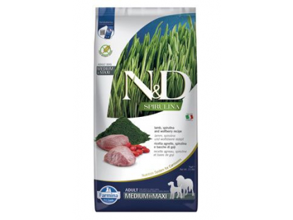 N&D SPIRULINA DOG Adult M/L Lamb & Wolfberry 7kg z kategorie Chovatelské potřeby a krmiva pro psy > Krmiva pro psy > Granule pro psy