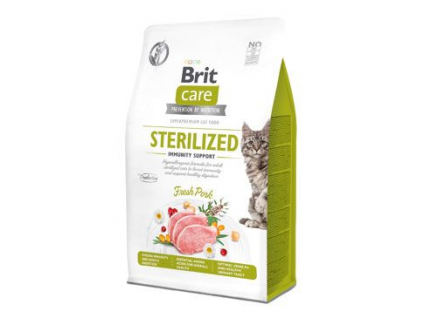 Brit Care Cat Grain-Free Sterilized Immunity Support 400g z kategorie Chovatelské potřeby a krmiva pro kočky > Krmivo a pamlsky pro kočky > Granule pro kočky