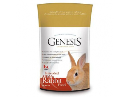Genesis Rabbit Food Alfa pro králíky 1 kg z kategorie Chovatelské potřeby a krmiva pro hlodavce a malá zvířata > Krmiva pro hlodavce a malá zvířata