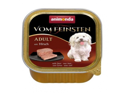 ANIMONDA Vom Feinsten paštika ADULT s jelením masem pro psy 150 g z kategorie Chovatelské potřeby a krmiva pro psy > Krmiva pro psy > Vaničky, paštiky pro psy