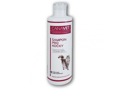 CANAVET šampon pro kočky s antiparazitní přísadou Canabis CC 250ml z kategorie Chovatelské potřeby a krmiva pro kočky > Hygiena a kosmetika koček > Šampóny pro kočky