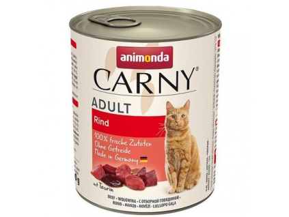 ANIMONDA konzerva CARNY Adult hovězí 800g z kategorie Chovatelské potřeby a krmiva pro kočky > Krmivo a pamlsky pro kočky > Konzervy pro kočky