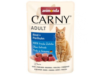Animonda Carny Adult kapsička hovězí a perlička pro kočky 85g z kategorie Chovatelské potřeby a krmiva pro kočky > Krmivo a pamlsky pro kočky > Kapsičky pro kočky