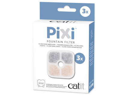 Náplň filtrační CATIT Pixi 3 ks z kategorie Chovatelské potřeby a krmiva pro kočky > Misky, dávkovače pro kočky > dávkovače, fontánky pro kočky