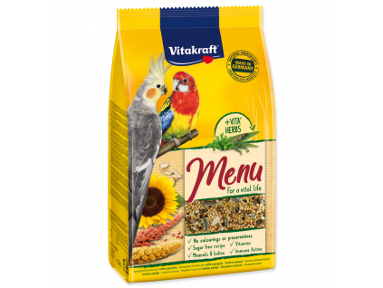 Vitakraft Menu Honey Gross Sittich 1 kg z kategorie Chovatelské potřeby pro ptáky a papoušky > Krmivo pro papoušky