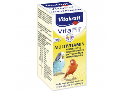 Vitakraft Kapky Vita Fit Multivitamin 10 ml z kategorie Chovatelské potřeby pro ptáky a papoušky > Krmivo pro papoušky