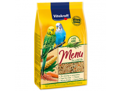 Vitakraft Menu Sittich Honey bag 1 kg z kategorie Chovatelské potřeby pro ptáky a papoušky > Krmivo pro papoušky