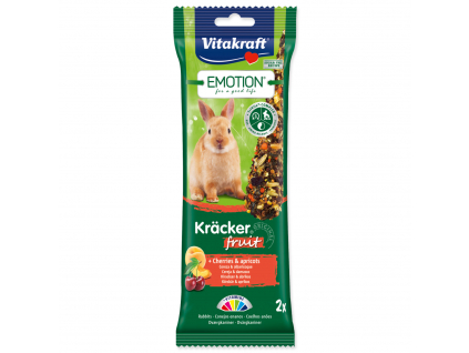 Vitakraft Tyčinky Emotion Kracker ovocné pro králíky 112 g z kategorie Chovatelské potřeby a krmiva pro hlodavce a malá zvířata > Pamlsky pro hlodavce