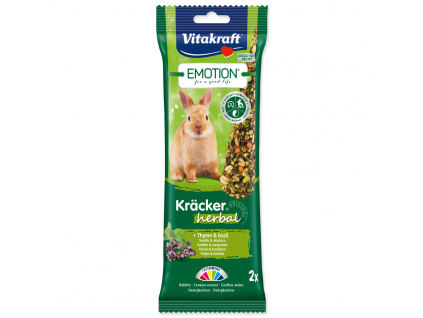 Vitakraft Tyčinky Emotion Kracker králík herbal 112 g z kategorie Chovatelské potřeby a krmiva pro hlodavce a malá zvířata > Pamlsky pro hlodavce