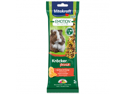 Vitakraft Tyčinky Emotion Kracker morče ovocné 112 g z kategorie Chovatelské potřeby a krmiva pro hlodavce a malá zvířata > Pamlsky pro hlodavce