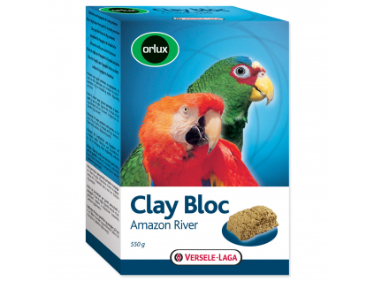 Versele-Laga Jílový blok Clay Bloc Amazon River pro větší papoušky 550 g z kategorie Chovatelské potřeby pro ptáky a papoušky > Pamlsky pro papoušky