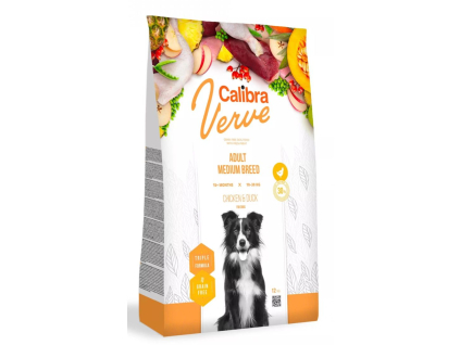 6102 1 109785 calibra dog verve gf adult medium chicken duck 12kg