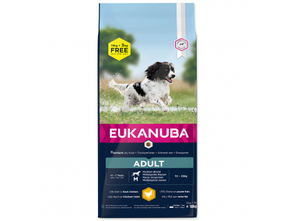 Eukanuba Adult Medium Breed - BONUS 18 kg z kategorie Chovatelské potřeby a krmiva pro psy > Krmiva pro psy > Granule pro psy