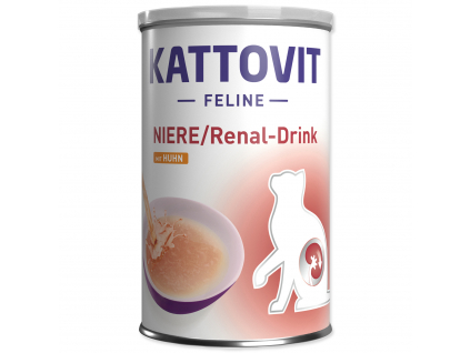 Drink KATTOVIT Feline Niere/Renal 135 ml z kategorie Chovatelské potřeby a krmiva pro kočky > Krmivo a pamlsky pro kočky > Veterinární diety pro kočky