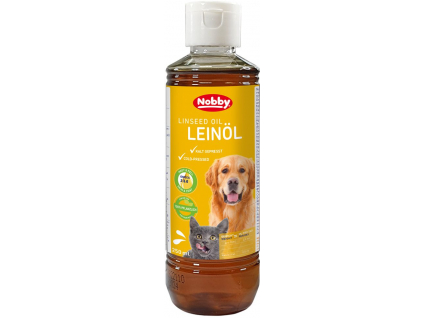 Nobby 100% lněný olej 250ml z kategorie Chovatelské potřeby a krmiva pro psy