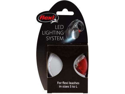 Světlo na vodítko Flexi LED Lighting System světle šedá z kategorie Chovatelské potřeby a krmiva pro psy > Obojky, vodítka a postroje pro psy > Vodítka pro psy > Doplňky k psím vodítku