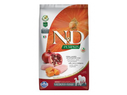 N&D GF Pumpkin DOG Adult M/L Chicken&Pomegranate 2,5kg z kategorie Chovatelské potřeby a krmiva pro psy > Krmiva pro psy > Granule pro psy